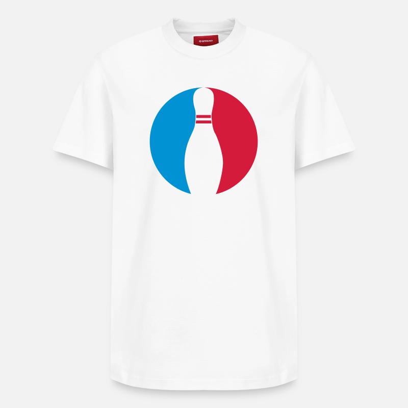 Bowling - Relaxed Unisex Supima Cotton T-Shirt – von SPREAD - Weiß