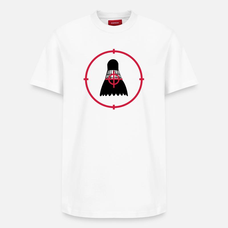 Badminton - Relaxed Unisex Supima Cotton T-Shirt – von SPREAD - Weiß