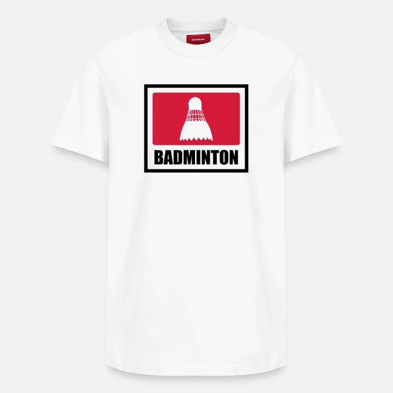 Badminton - Relaxed Unisex Supima Cotton T-Shirt – von SPREAD - Weiß