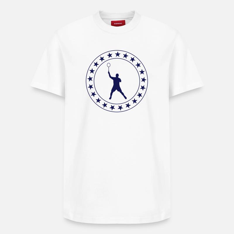 Badminton - T-shirt unisexe décontracté en coton Supima – de SPREAD - blanc