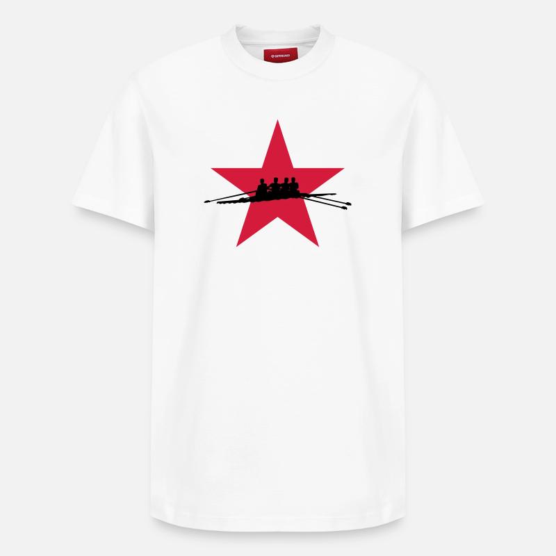Rowing - Relaxed Unisex Supima Cotton T-Shirt – von SPREAD - Weiß