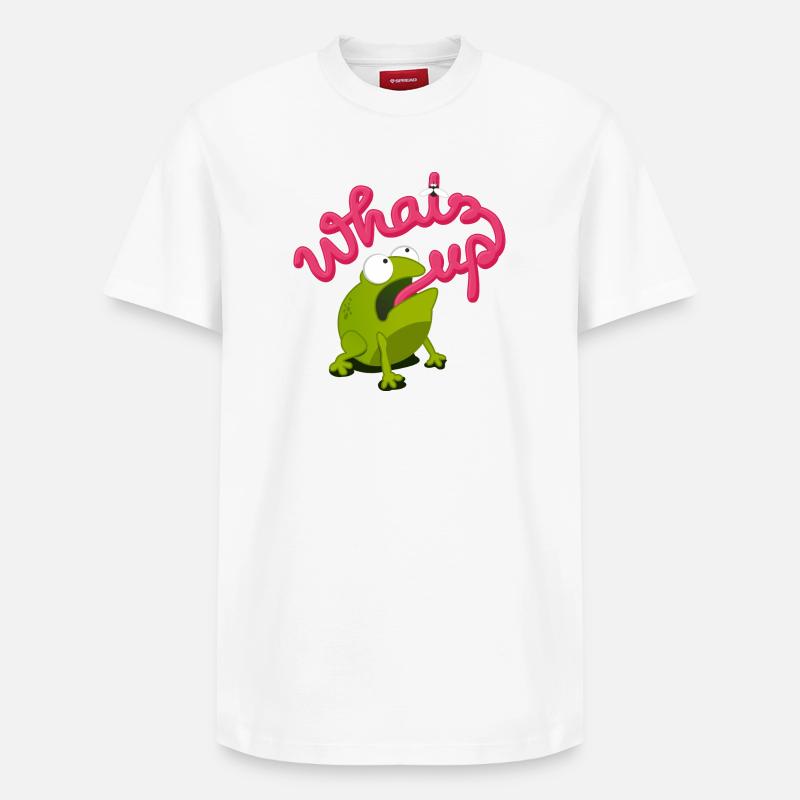 whats up frog - T-shirt unisexe décontracté en coton Supima – de SPREAD - blanc