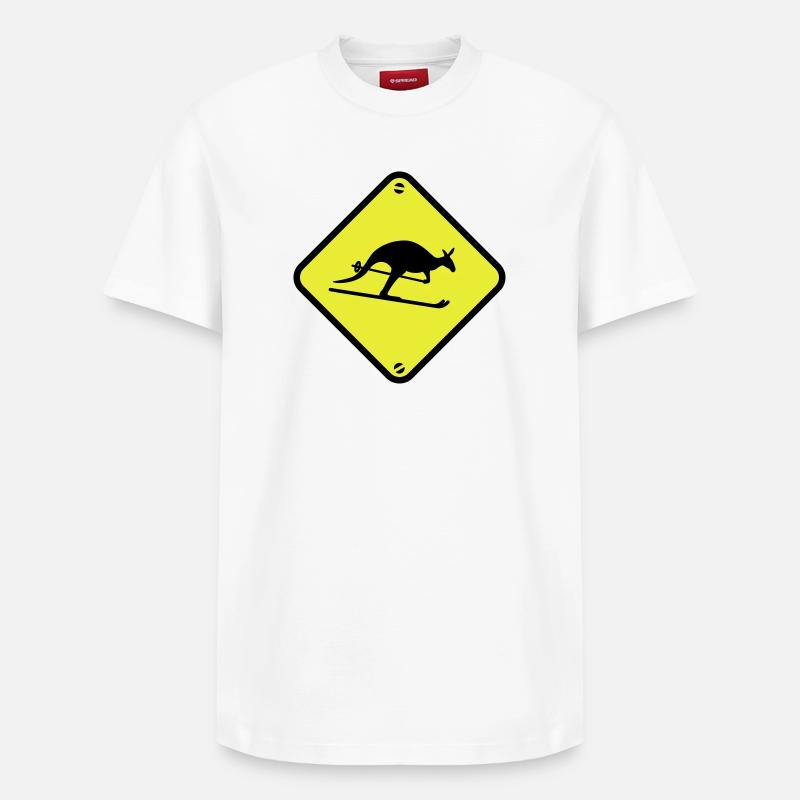 ski - T-shirt unisexe décontracté en coton Supima – de SPREAD - blanc