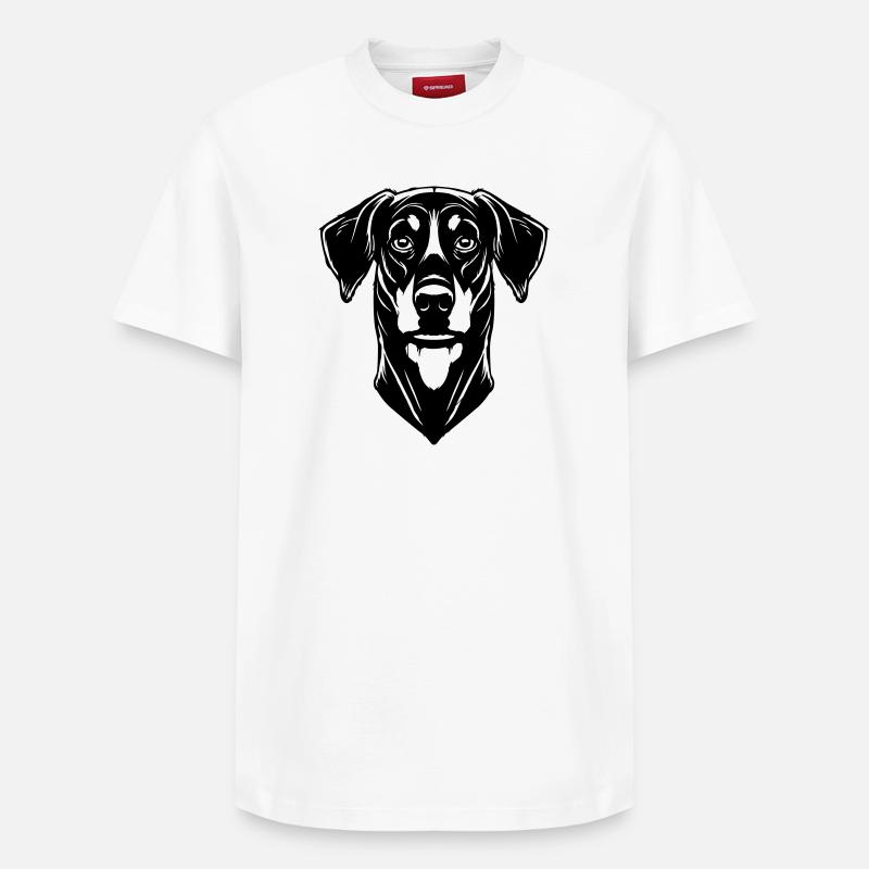 Dobermann - Relaxed Unisex Supima Cotton T-Shirt – by SPREAD - white