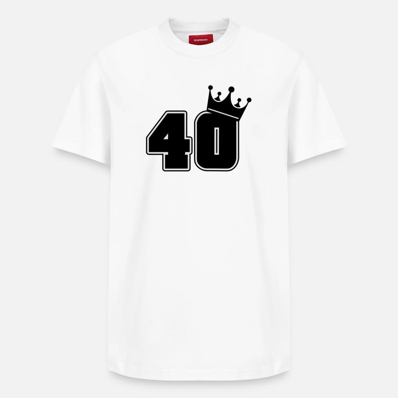 40 - Relaxed Unisex Supima Cotton T-Shirt – von SPREAD - Weiß