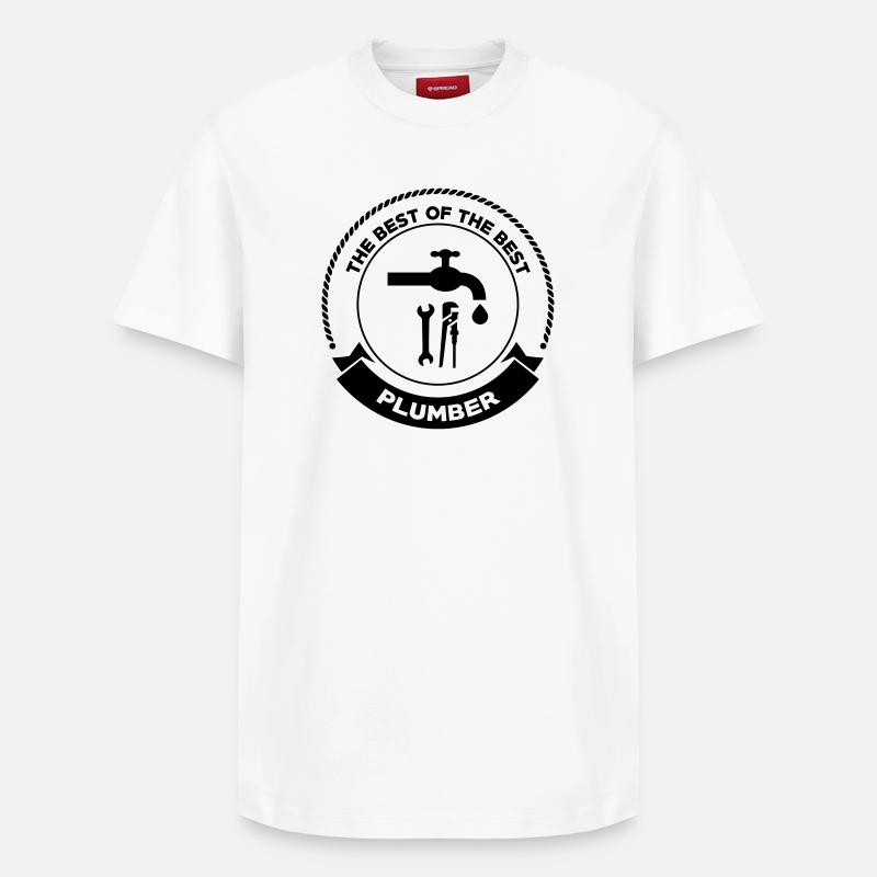 Plumber - T-shirt unisexe décontracté en coton Supima – de SPREAD - blanc