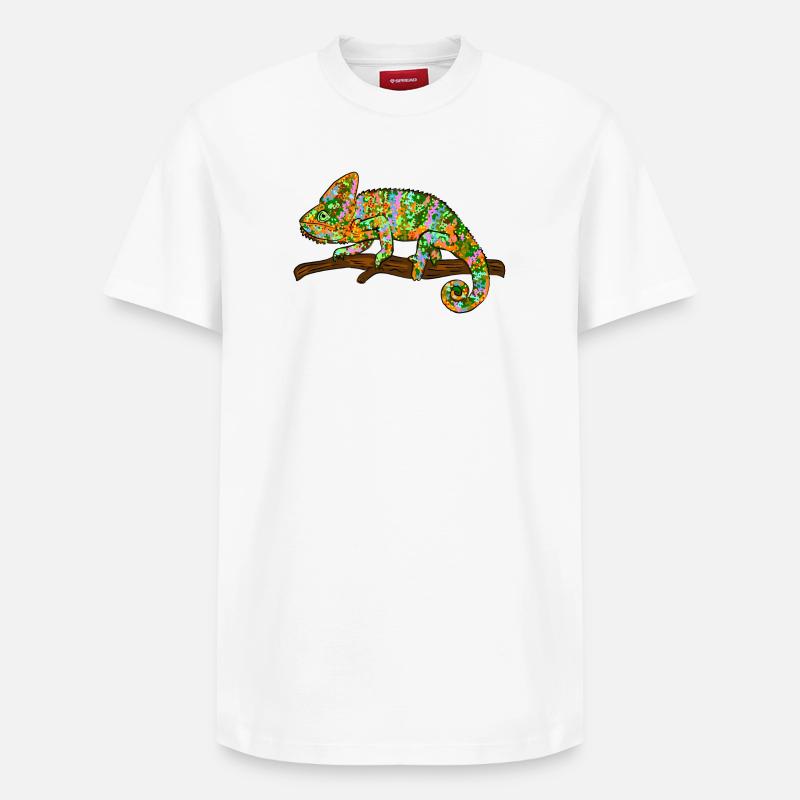 caméléon - T-shirt unisexe décontracté en coton Supima – de SPREAD - blanc