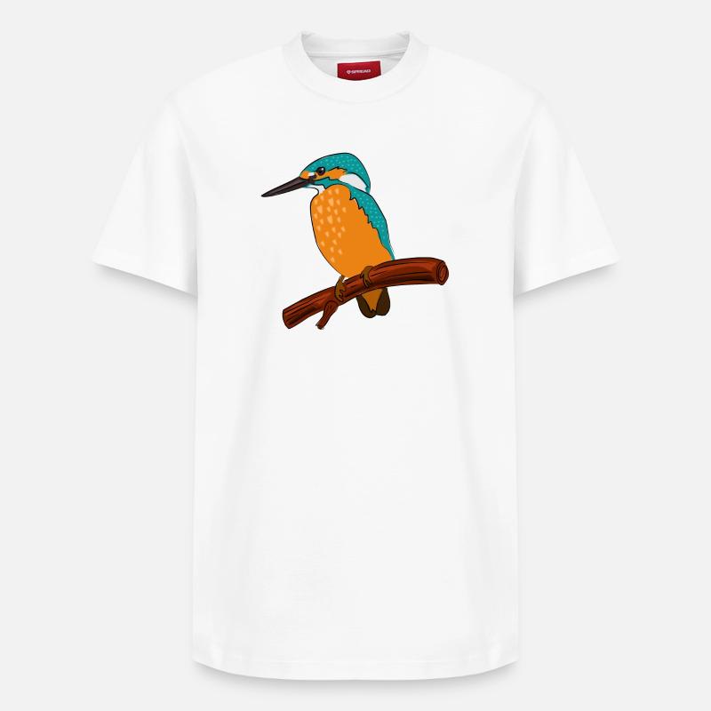 martin-pêcheur - T-shirt unisexe décontracté en coton Supima – de SPREAD - blanc