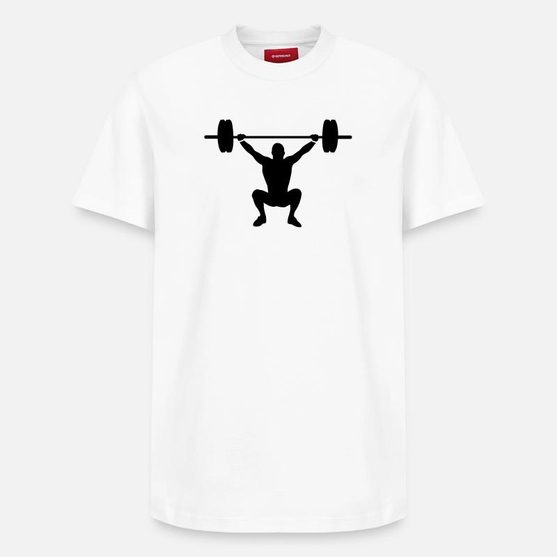 Gewichtheben - Relaxed Unisex Supima Cotton T-Shirt – von SPREAD - Weiß