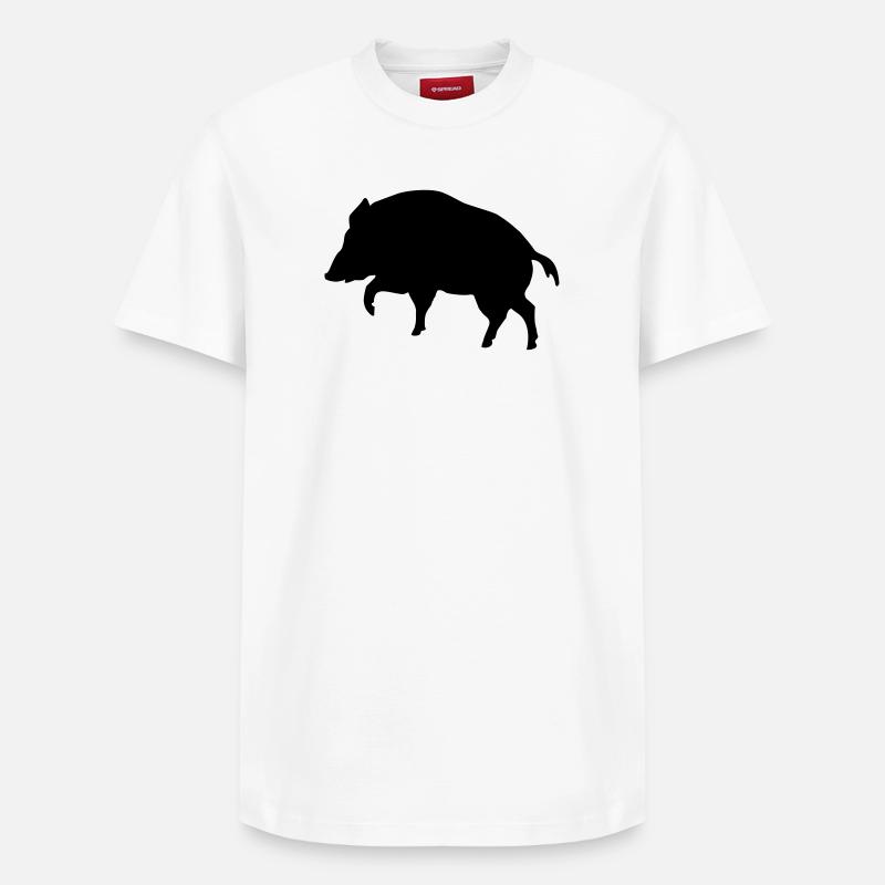 sanglier - T-shirt unisexe décontracté en coton Supima – de SPREAD - blanc