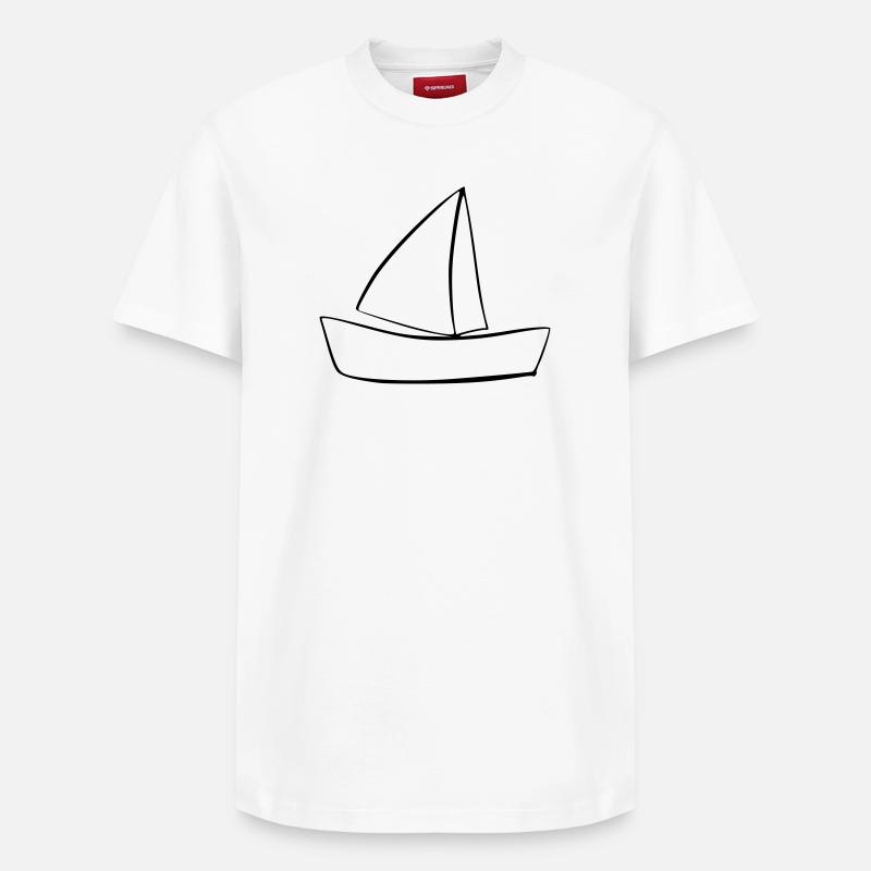 Boot - Relaxed Unisex Supima Cotton T-Shirt – von SPREAD - Weiß