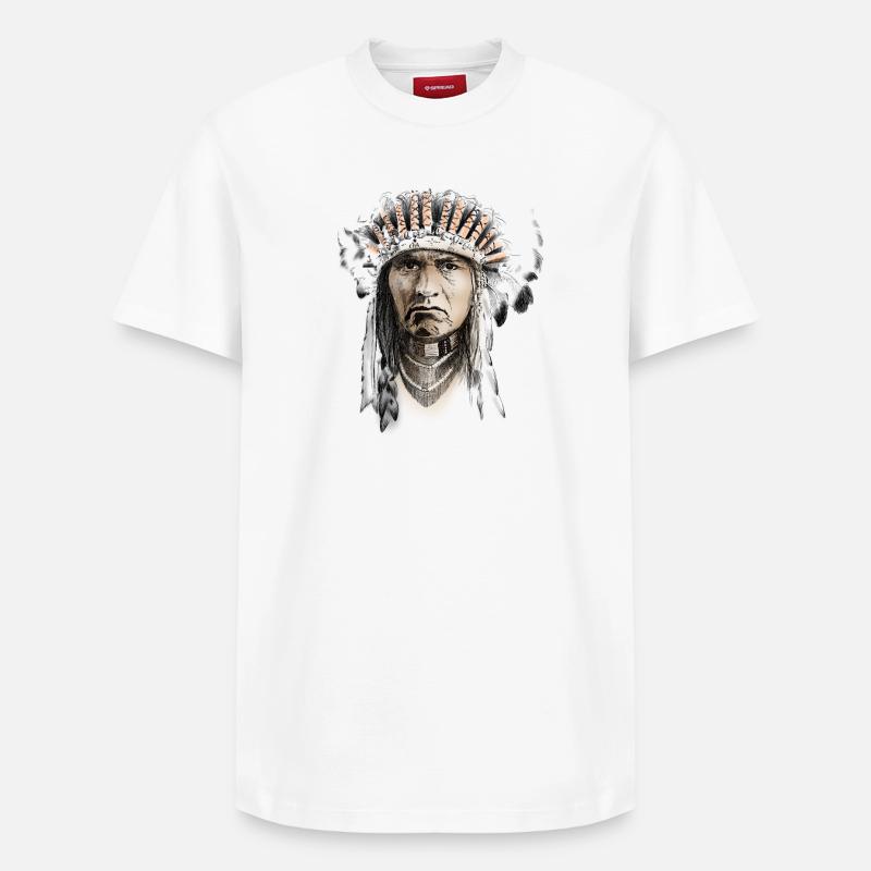 Indian - T-shirt unisexe décontracté en coton Supima – de SPREAD - blanc