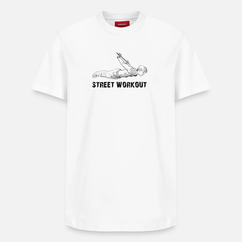 street workout - T-shirt unisexe décontracté en coton Supima – de SPREAD - blanc