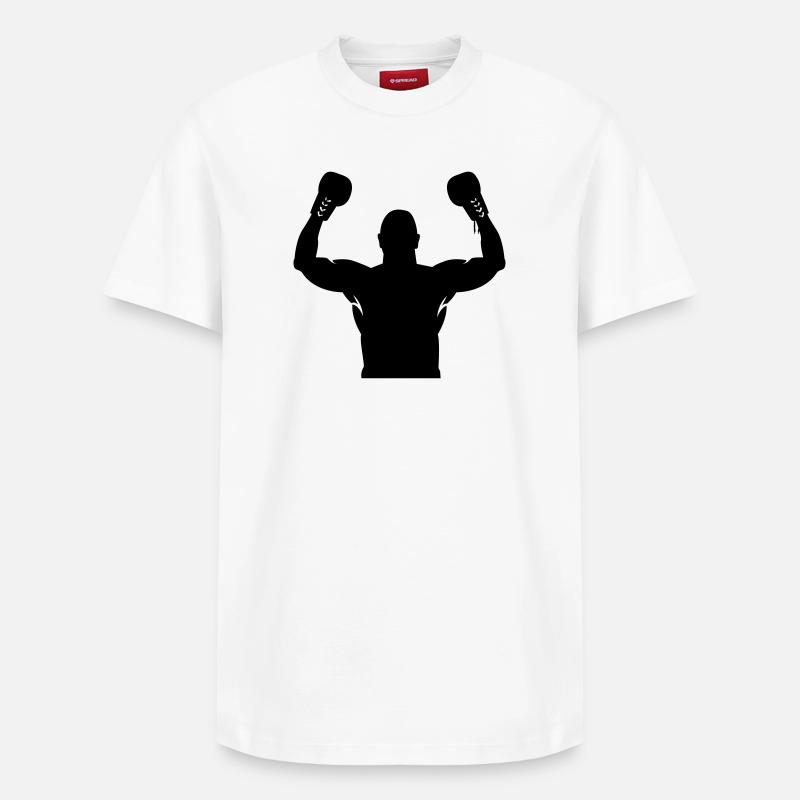 boxe - T-shirt unisexe décontracté en coton Supima – de SPREAD - blanc