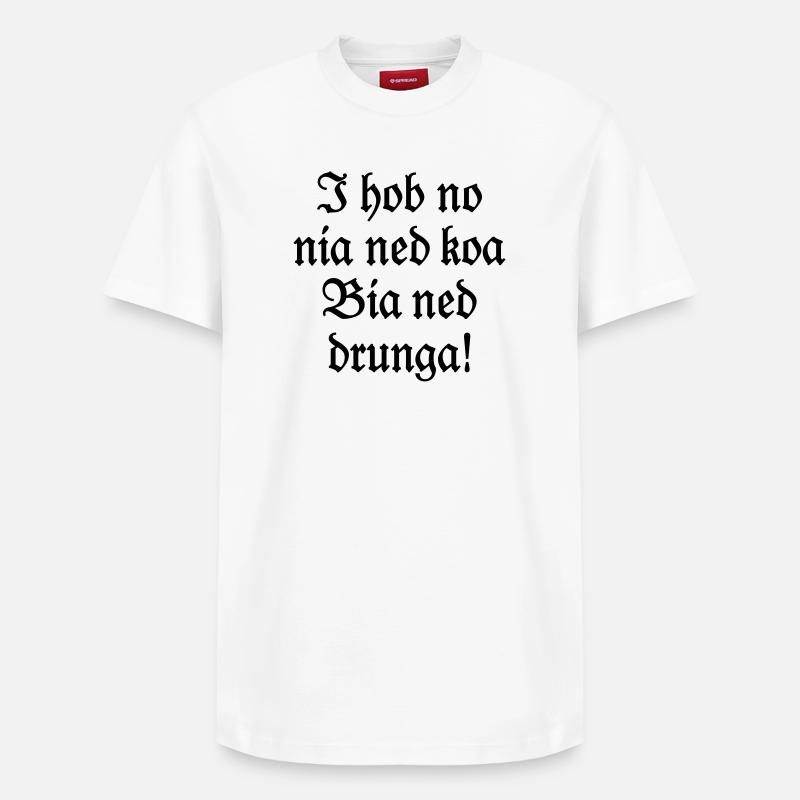 Biertrinker Bayerischer Bier Spruch - Relaxed Unisex Supima Cotton T-Shirt – von SPREAD - Weiß