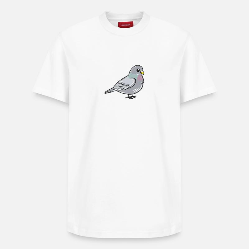 colombe - T-shirt unisexe décontracté en coton Supima – de SPREAD - blanc