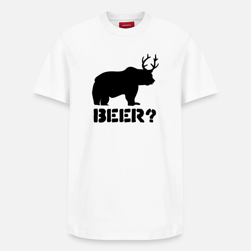beer - Relaxed Unisex Supima Cotton T-Shirt – von SPREAD - Weiß