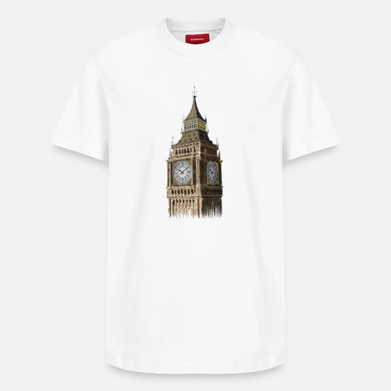 Big Ben - Relaxed Unisex Supima Cotton T-Shirt – von SPREAD - Weiß
