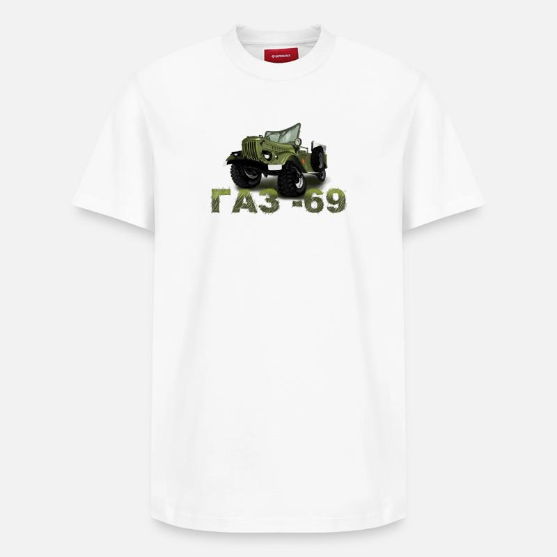 GAZ 69 - T-shirt unisexe décontracté en coton Supima – de SPREAD - blanc
