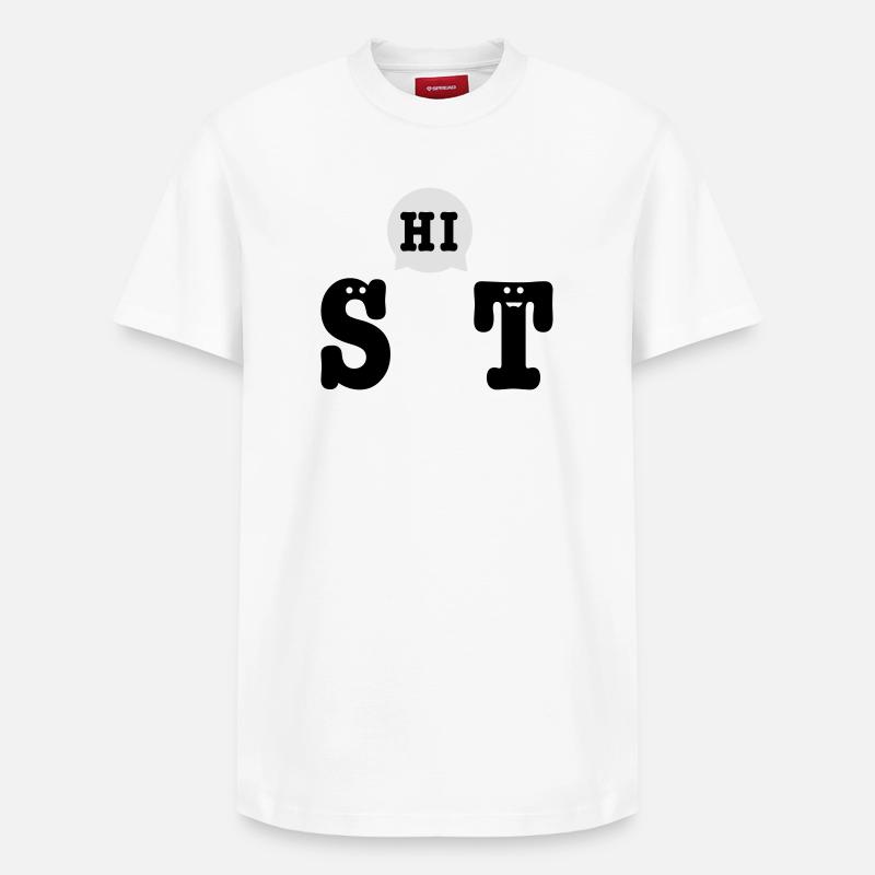shit - T-shirt unisexe décontracté en coton Supima – de SPREAD - blanc