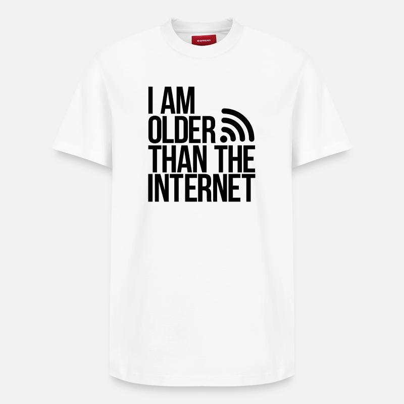internet - Relaxed Unisex Supima Cotton T-Shirt – von SPREAD - Weiß
