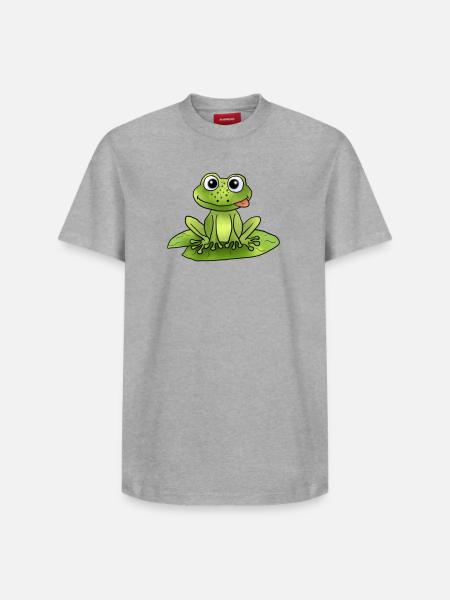 Frosch auf Seerose - Relaxed Unisex Supima Cotton T-Shirt – von SPREAD - Weiß