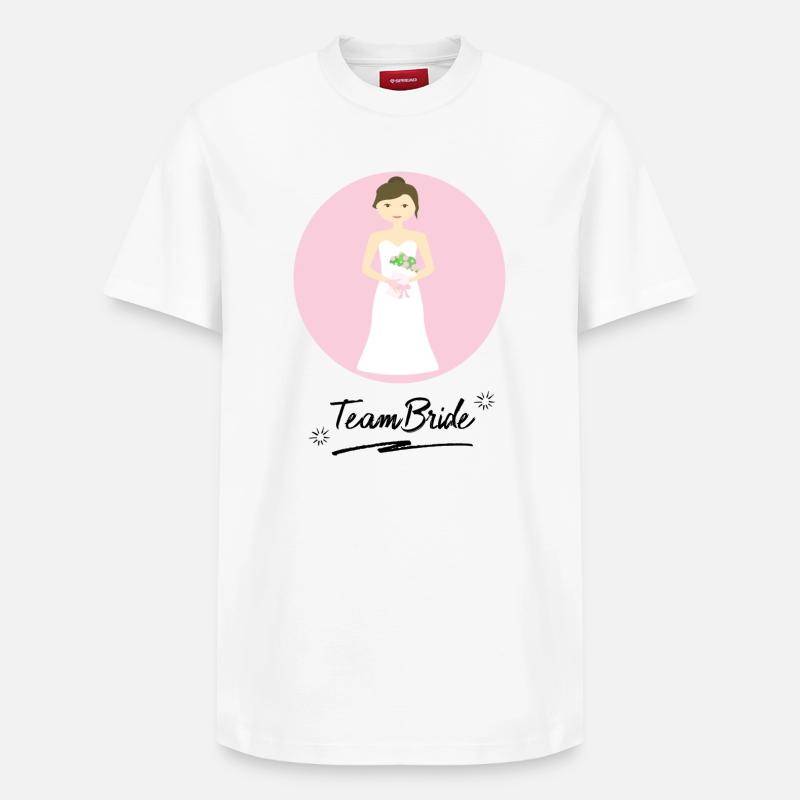 jeune mariée - T-shirt unisexe décontracté en coton Supima – de SPREAD - blanc