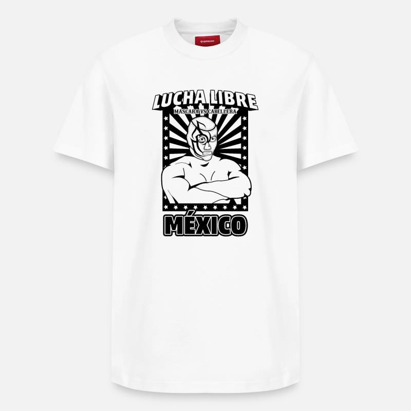 Lutte Mexique Noir - T-shirt unisexe décontracté en coton Supima – de SPREAD - blanc