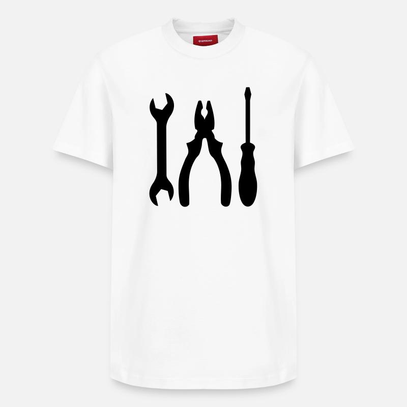 outils - T-shirt unisexe décontracté en coton Supima – de SPREAD - blanc