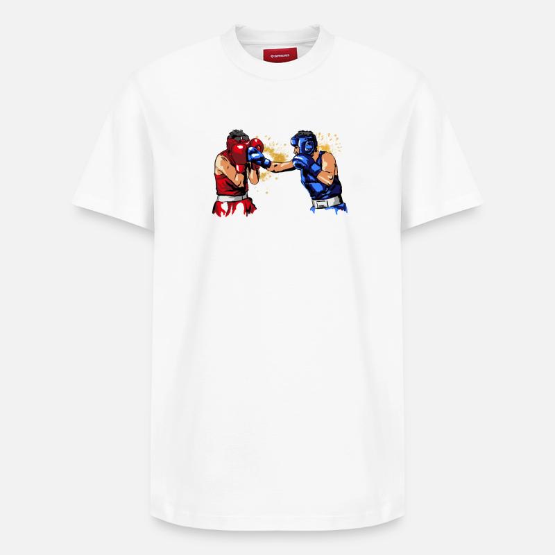 boxing - T-shirt unisexe décontracté en coton Supima – de SPREAD - blanc