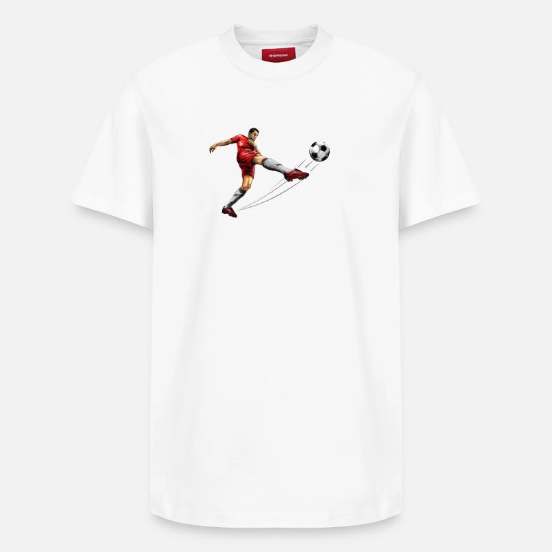 soccer player - T-shirt unisexe décontracté en coton Supima – de SPREAD - blanc
