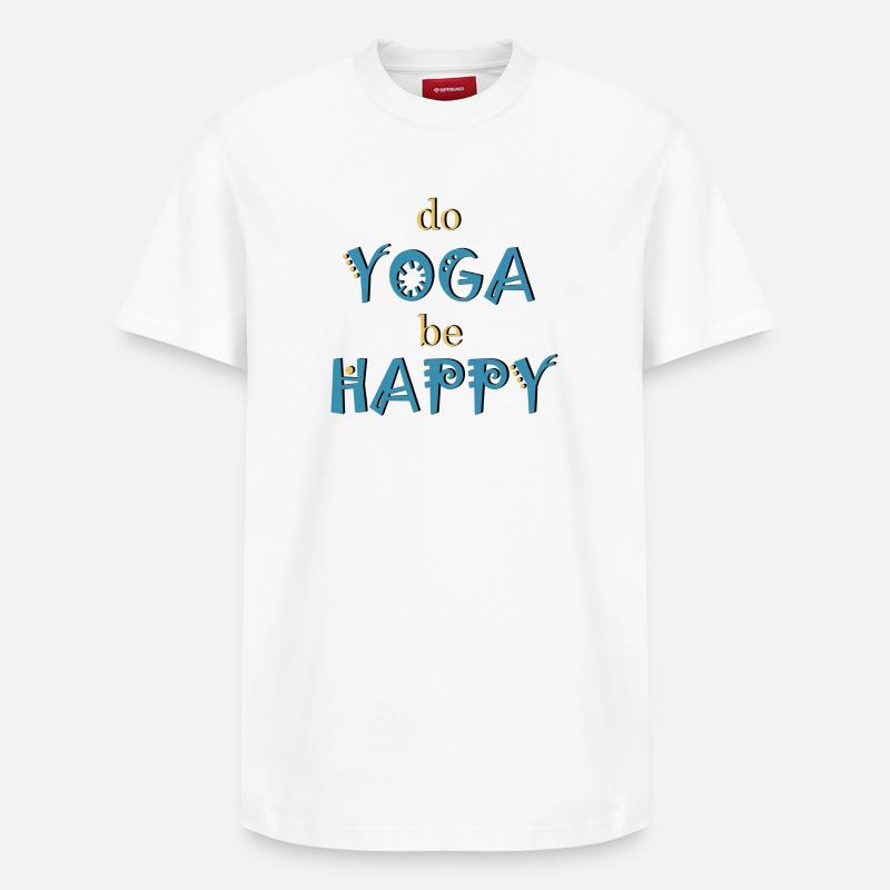 yoga - T-shirt unisexe décontracté en coton Supima – de SPREAD - blanc