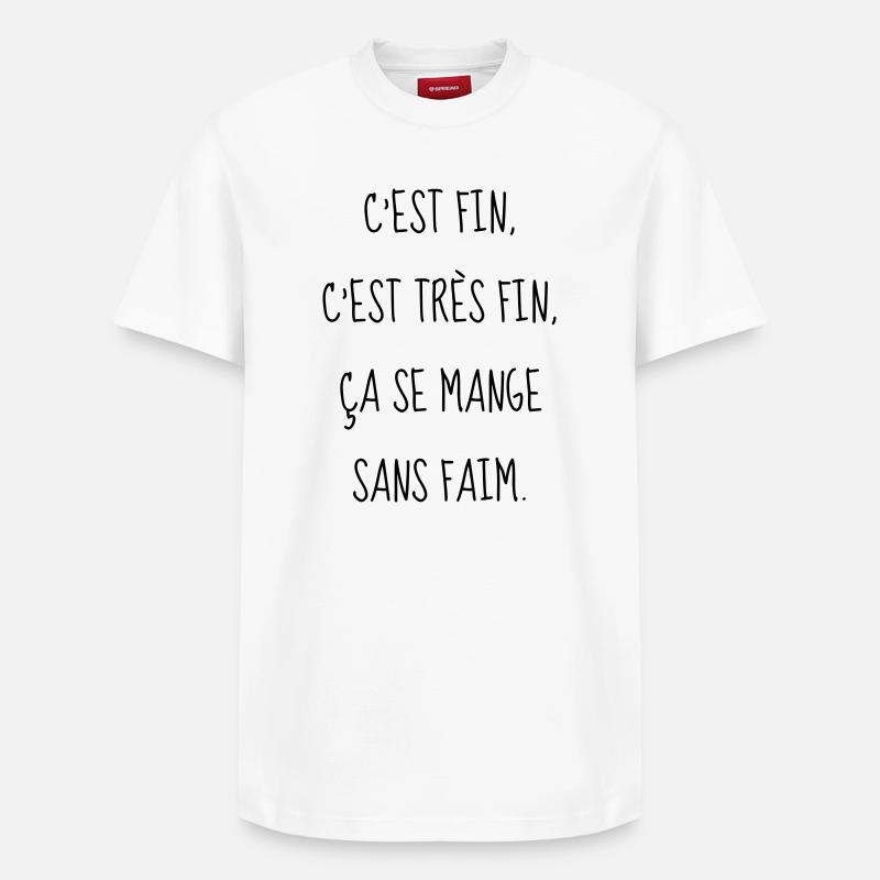 Cinéma / Citation / Série télé / Geek - T-shirt unisexe décontracté en coton Supima – de SPREAD - blanc