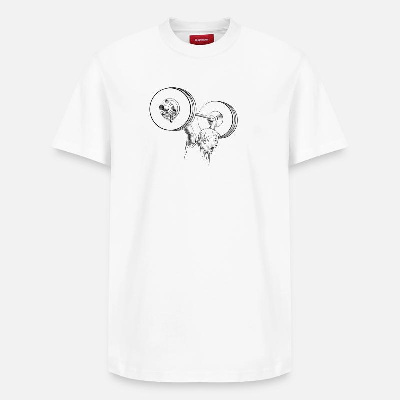 Weightlifting - T-shirt unisexe décontracté en coton Supima – de SPREAD - blanc