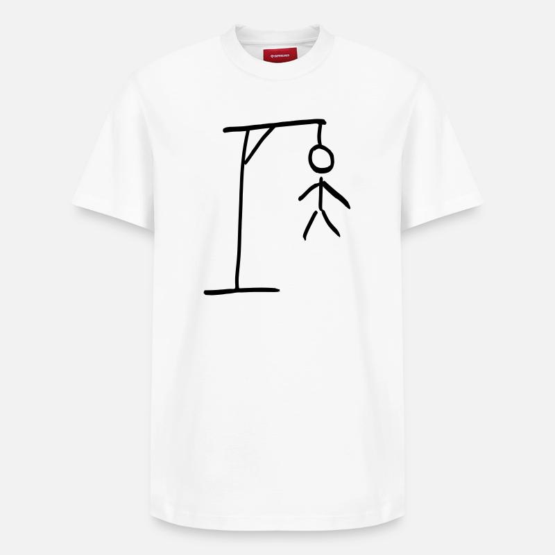 Pendu - T-shirt unisexe décontracté en coton Supima – de SPREAD - blanc