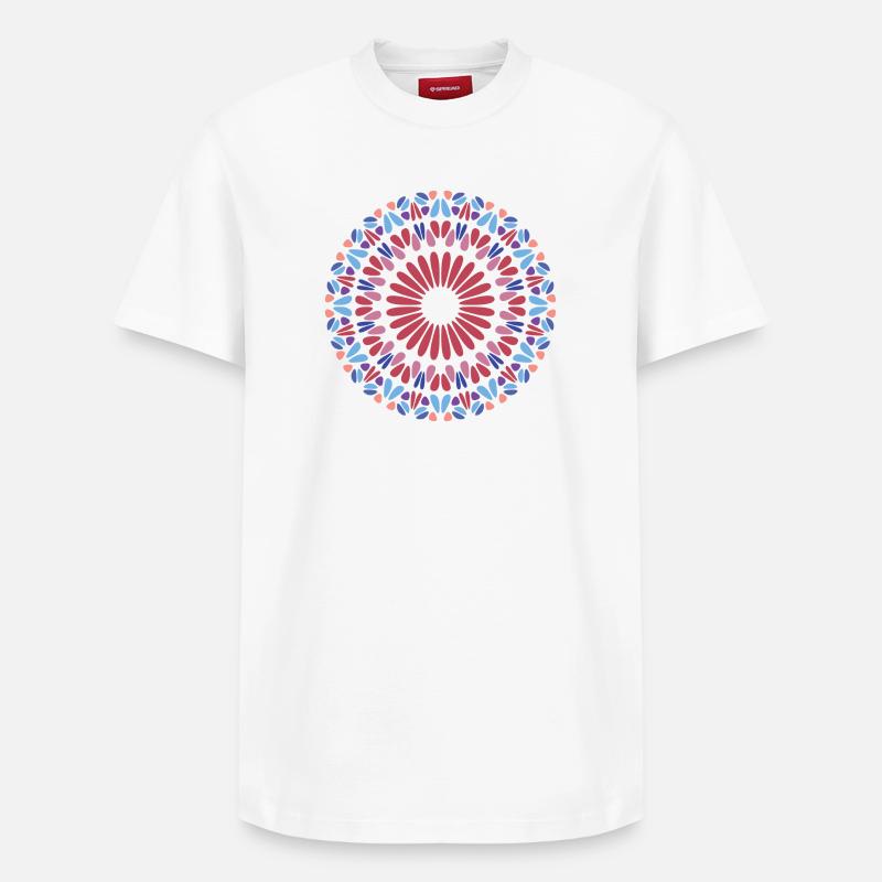 Mandala - T-shirt unisexe décontracté en coton Supima – de SPREAD - blanc