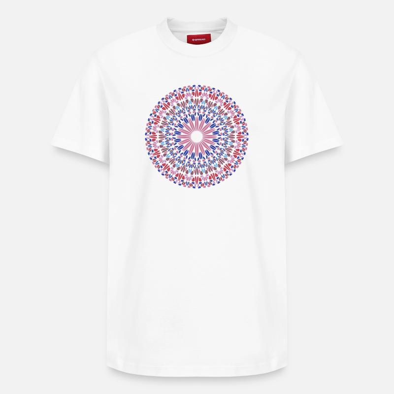 Mandala Mandala - T-shirt unisexe décontracté en coton Supima – de SPREAD - blanc