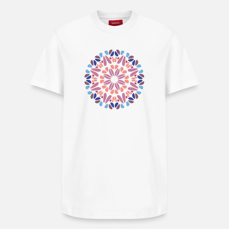 Mandala - Relaxed Unisex Supima Cotton T-Shirt – von SPREAD - Weiß