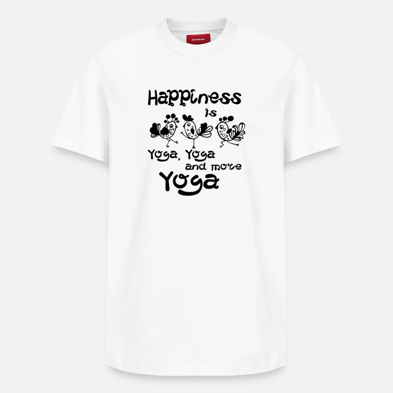 yoga - T-shirt unisexe décontracté en coton Supima – de SPREAD - blanc