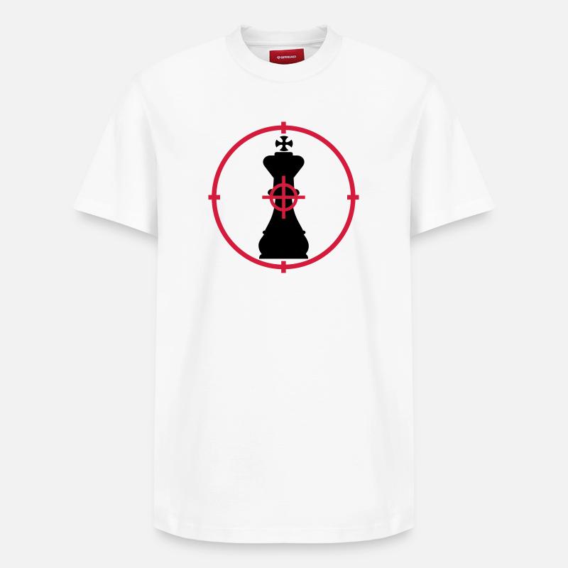 Chess / Echecs / Stratégie / Dames / Geek - T-shirt unisexe décontracté en coton Supima – de SPREAD - blanc