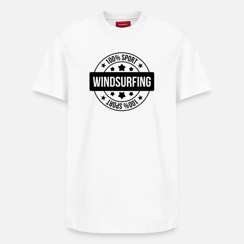 Planche à voile / Véliplanchiste / Windsurf / - T-shirt unisexe décontracté en coton Supima – de SPREAD - blanc