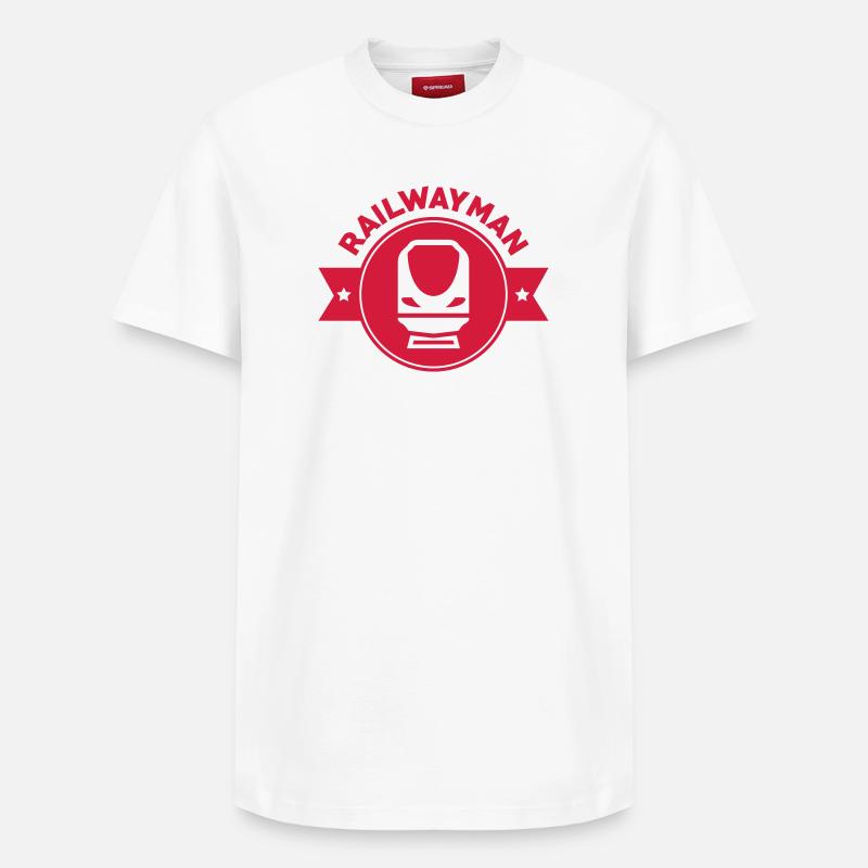 Eisenbahner / Eisenbahnen / Eisenbahn / Bahn - Relaxed Unisex Supima Cotton T-Shirt – von SPREAD - Weiß