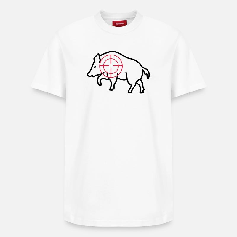 sanglier - T-shirt unisexe décontracté en coton Supima – de SPREAD - blanc