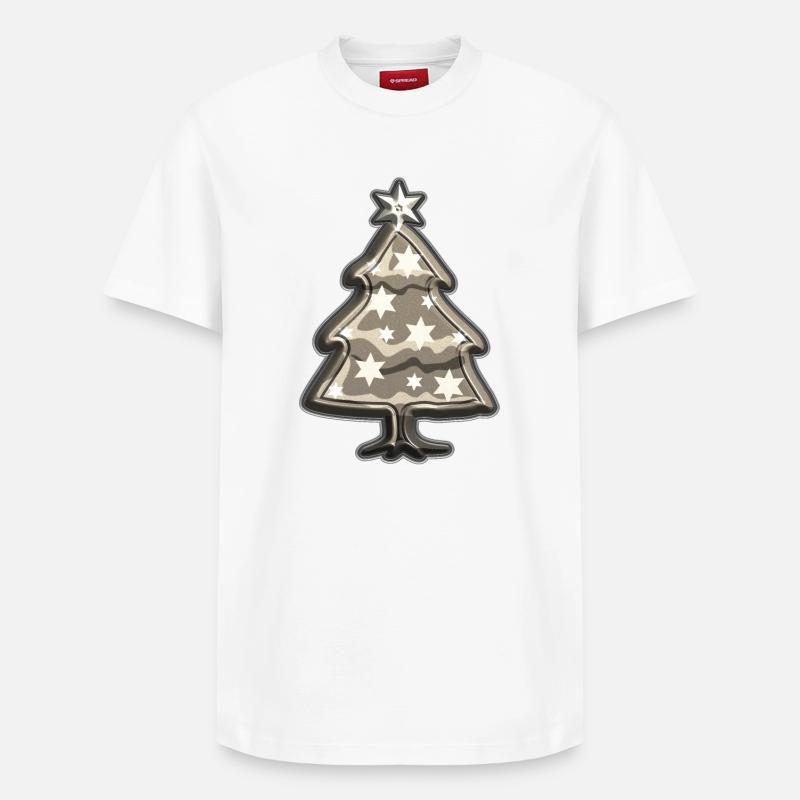 Arbre de Noël Noël - T-shirt unisexe décontracté en coton Supima – de SPREAD - blanc
