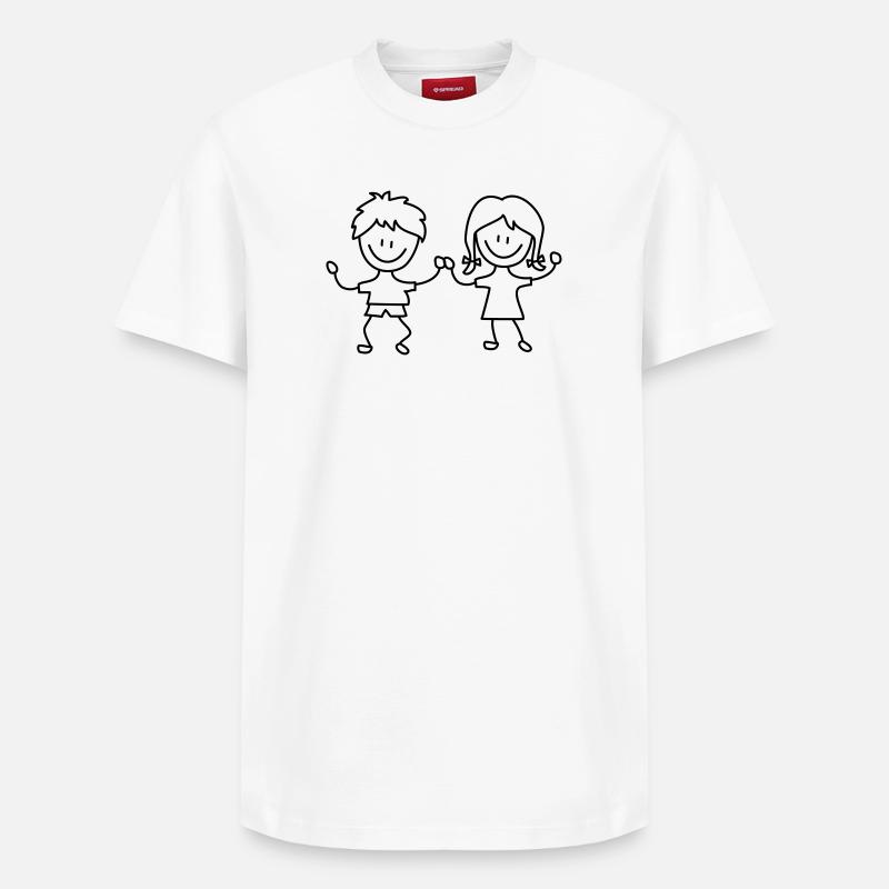Kinder Kindergarten - Relaxed Unisex Supima Cotton T-Shirt – von SPREAD - Weiß