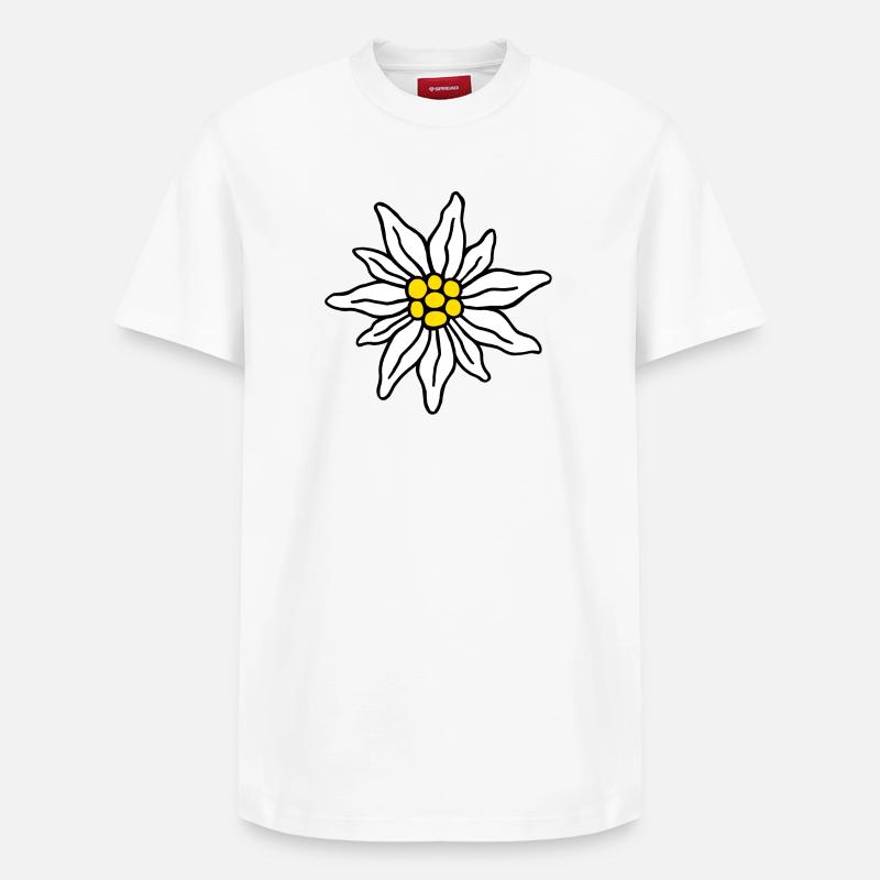 Edelweiss I - T-shirt unisexe décontracté en coton Supima – de SPREAD - blanc