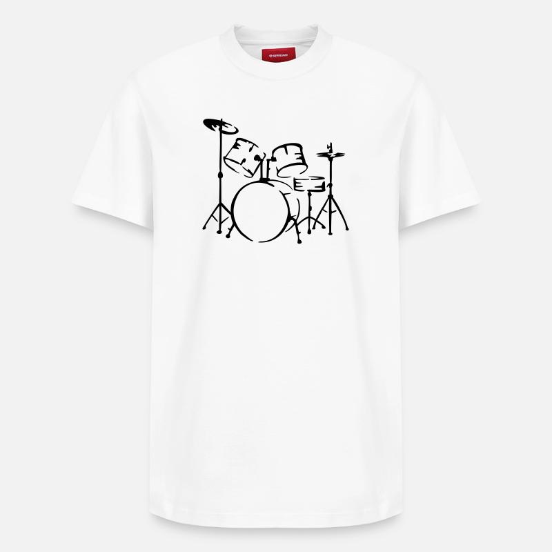 percussions - T-shirt unisexe décontracté en coton Supima – de SPREAD - blanc