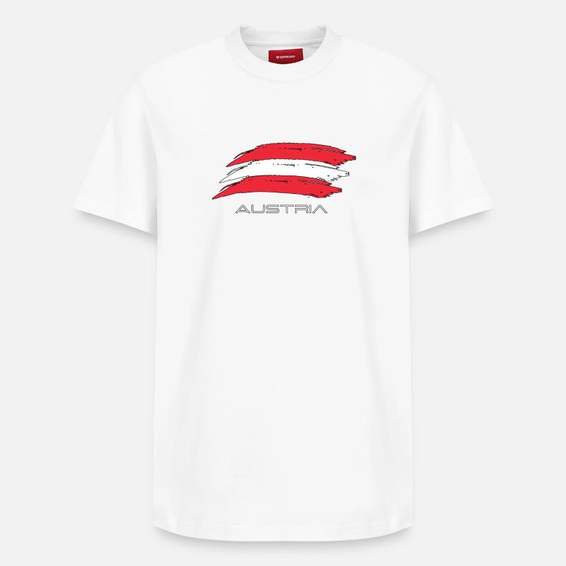 Autriche - T-shirt unisexe décontracté en coton Supima – de SPREAD - blanc
