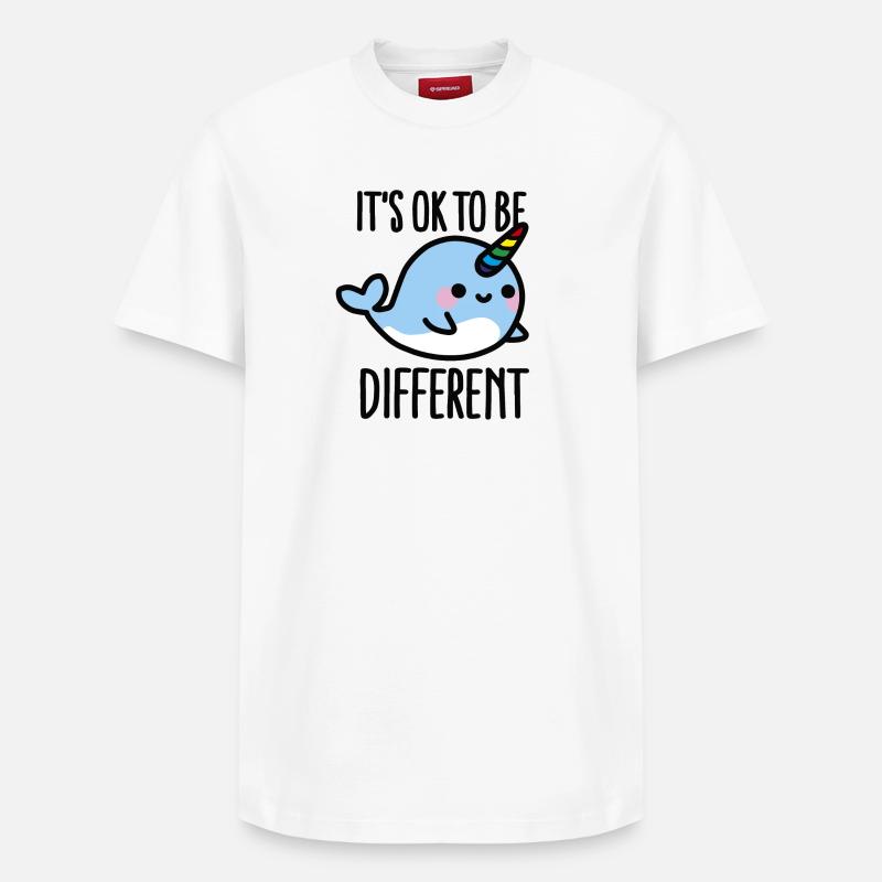 It's ok to be different - T-shirt unisexe décontracté en coton Supima – de SPREAD - blanc