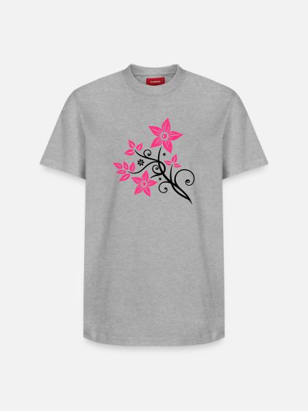 Beautiful, filigree flowers. Floral element. - Relaxed Unisex Supima Cotton T-Shirt – by SPREAD - white